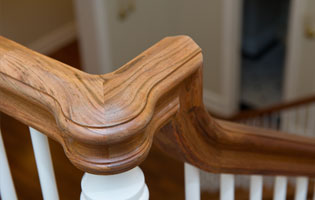 Wooden Staircase Iron Rails